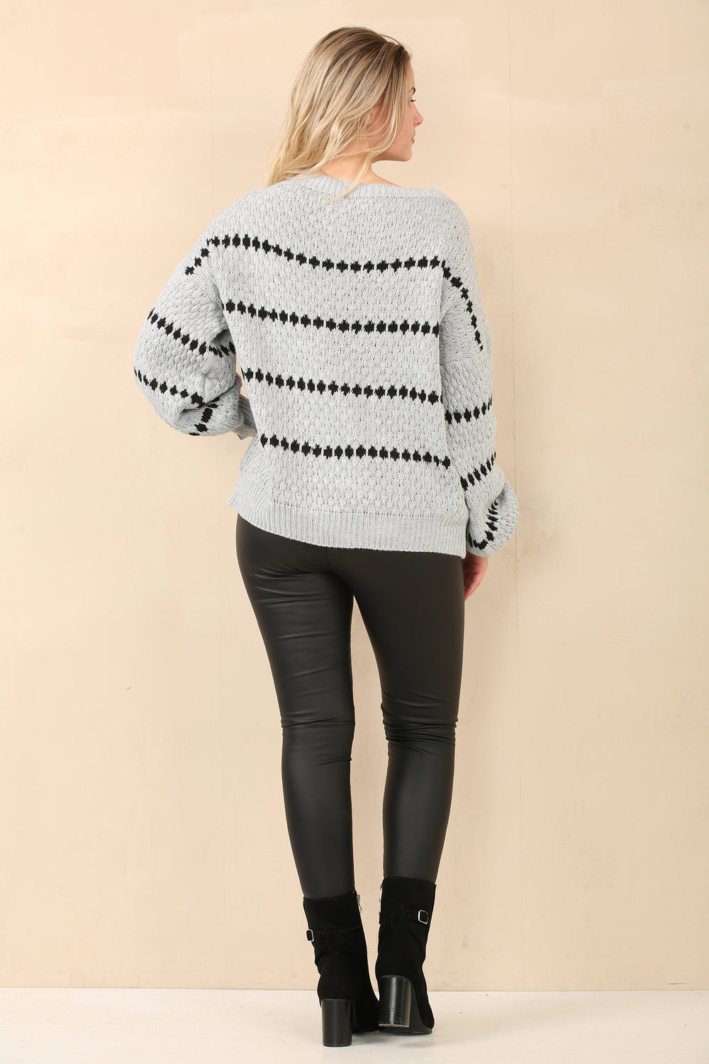 PATTERN KNIT OVERSIZED JUMPER (14962123669888)