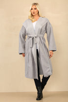 CONTRAST DETAIL BELTED LONG COAT (8785567645944)