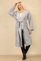 CONTRAST DETAIL BELTED LONG COAT (8785567645944)