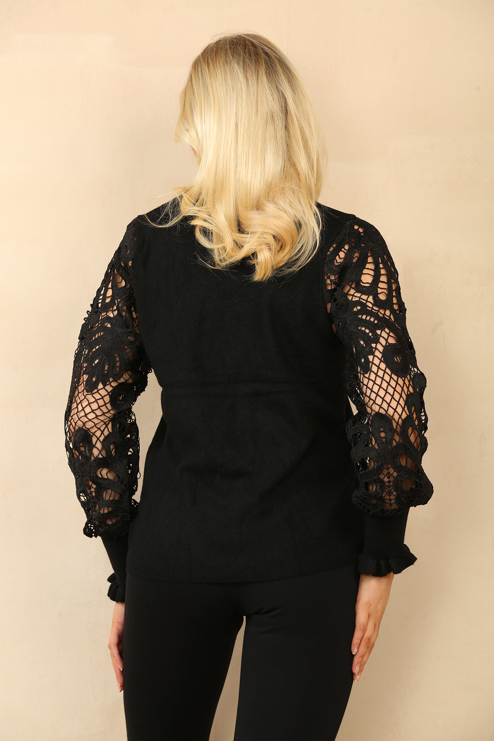 BLAKE LACE SLEEVE JUMPER (14858311369088)