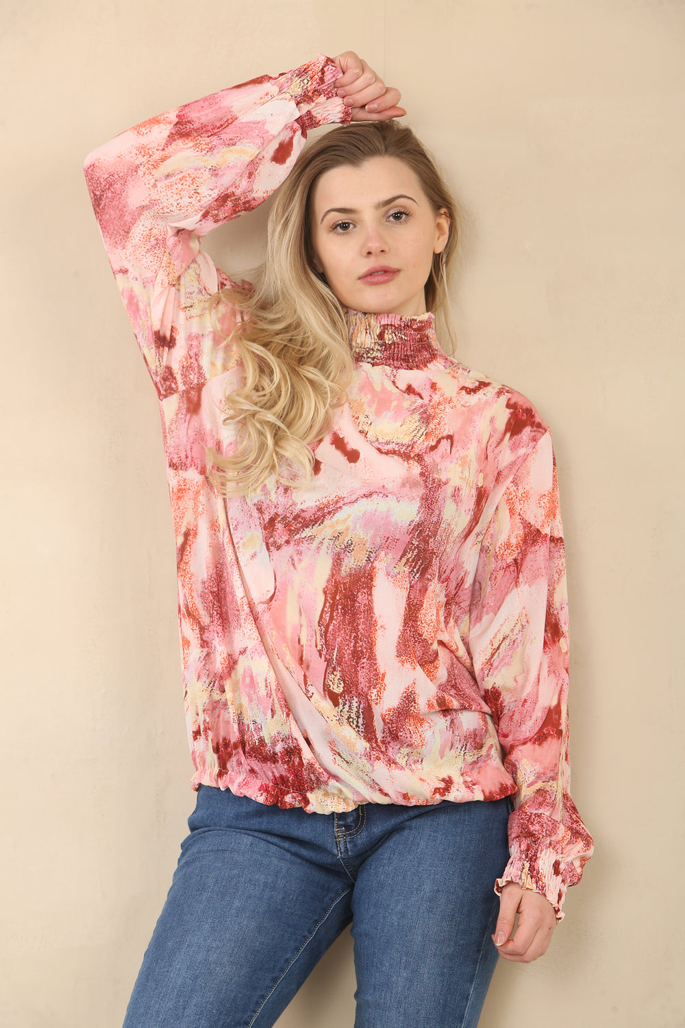 TIE DYE HIGHNECK TOP (15075542860160)