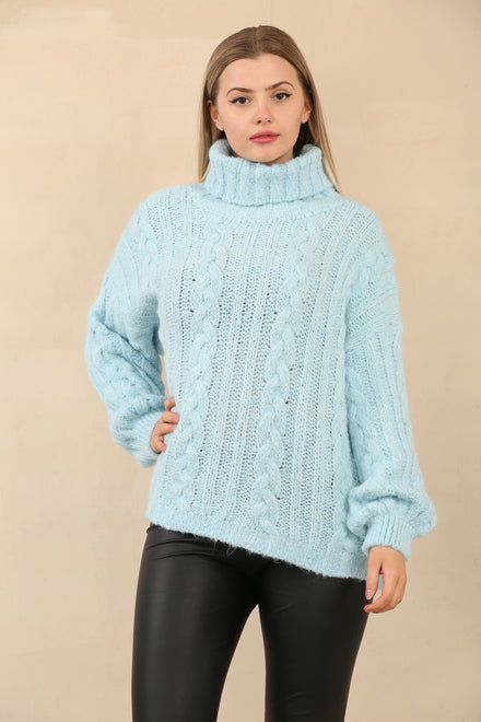 CABLE KNIT ROLLNECK JUMPER (14960241607040) (14993746264448)