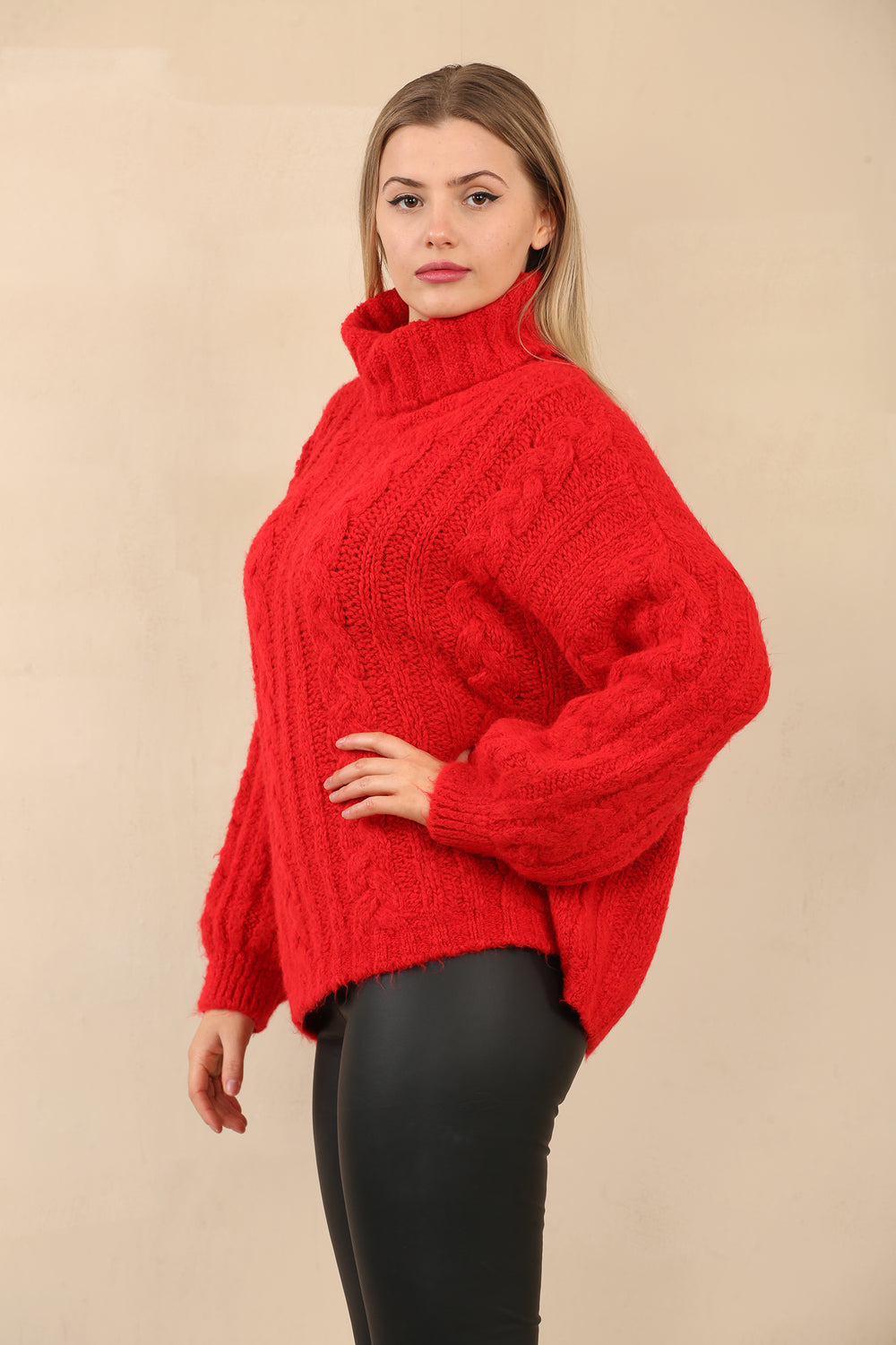 CABLE KNIT ROLLNECK JUMPER (14960240525696) (14988620595584)