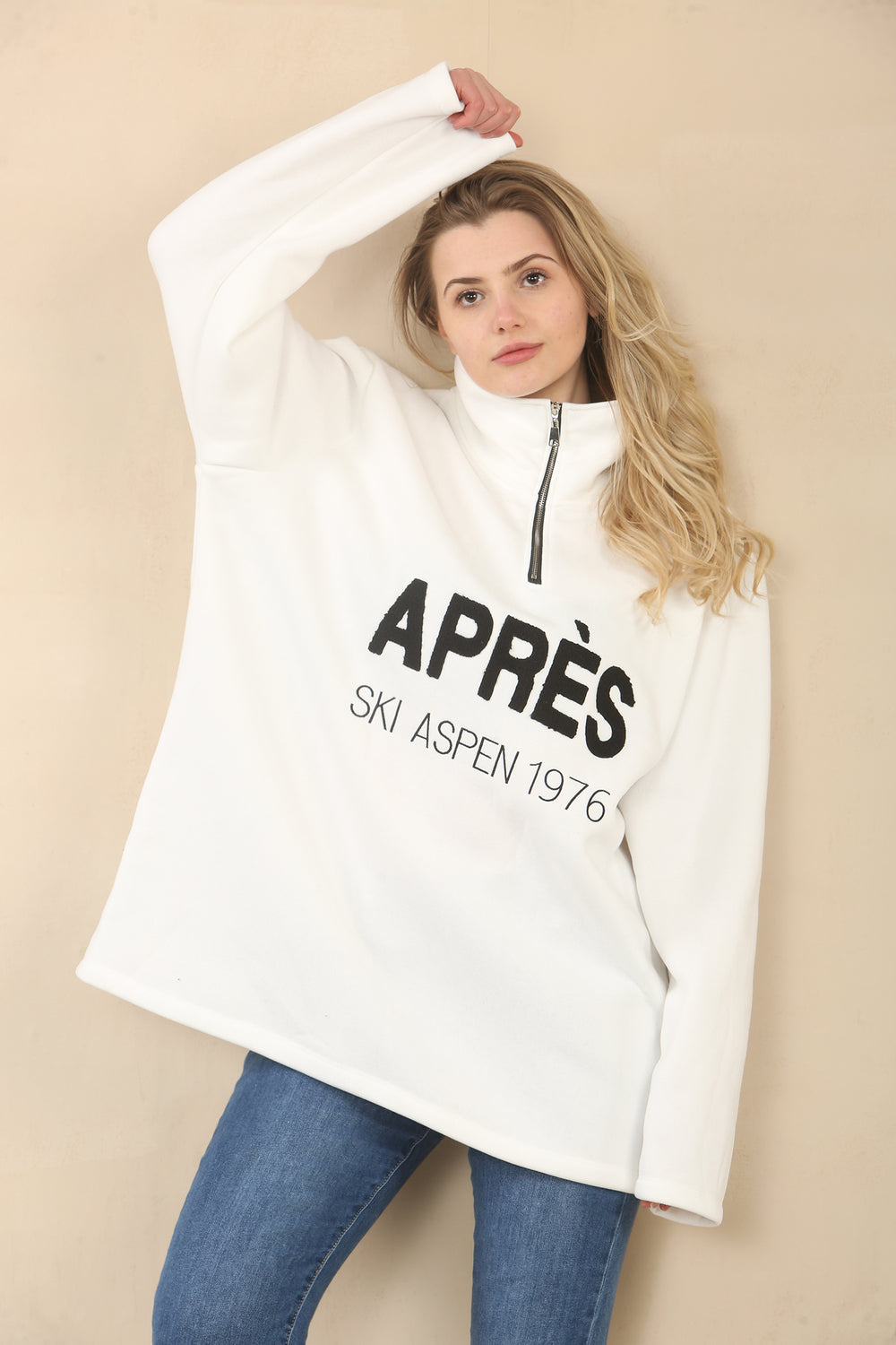 APRES SLOGAN ZIP SWEAT (15075548234112)