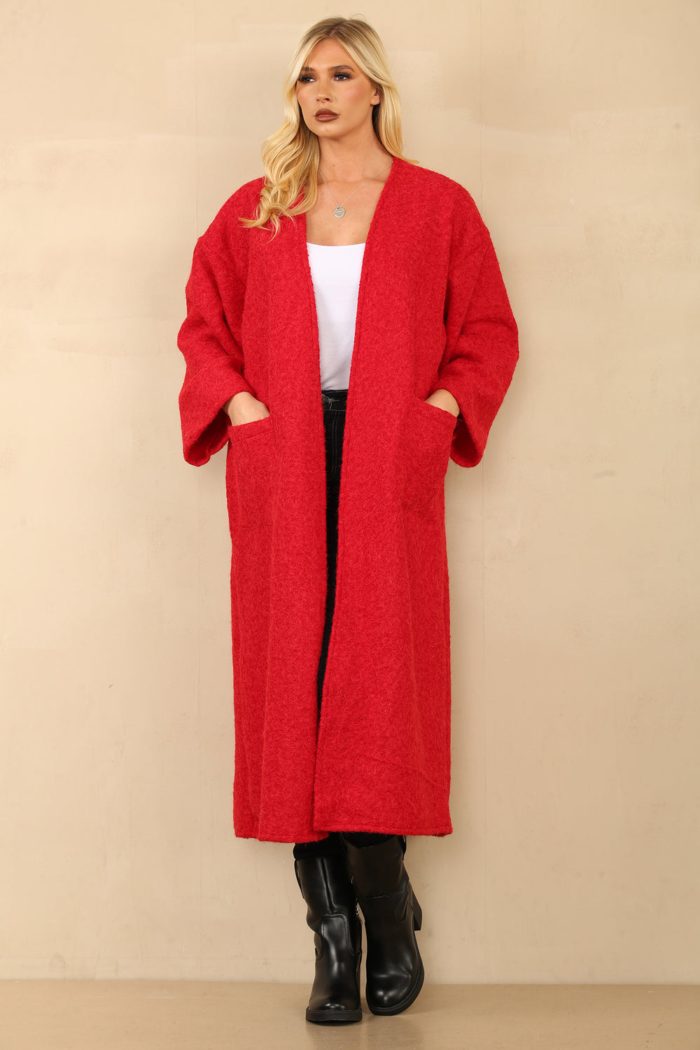 FLORA WOOL POCKET DETAIL LONG COAT (8774156058872)