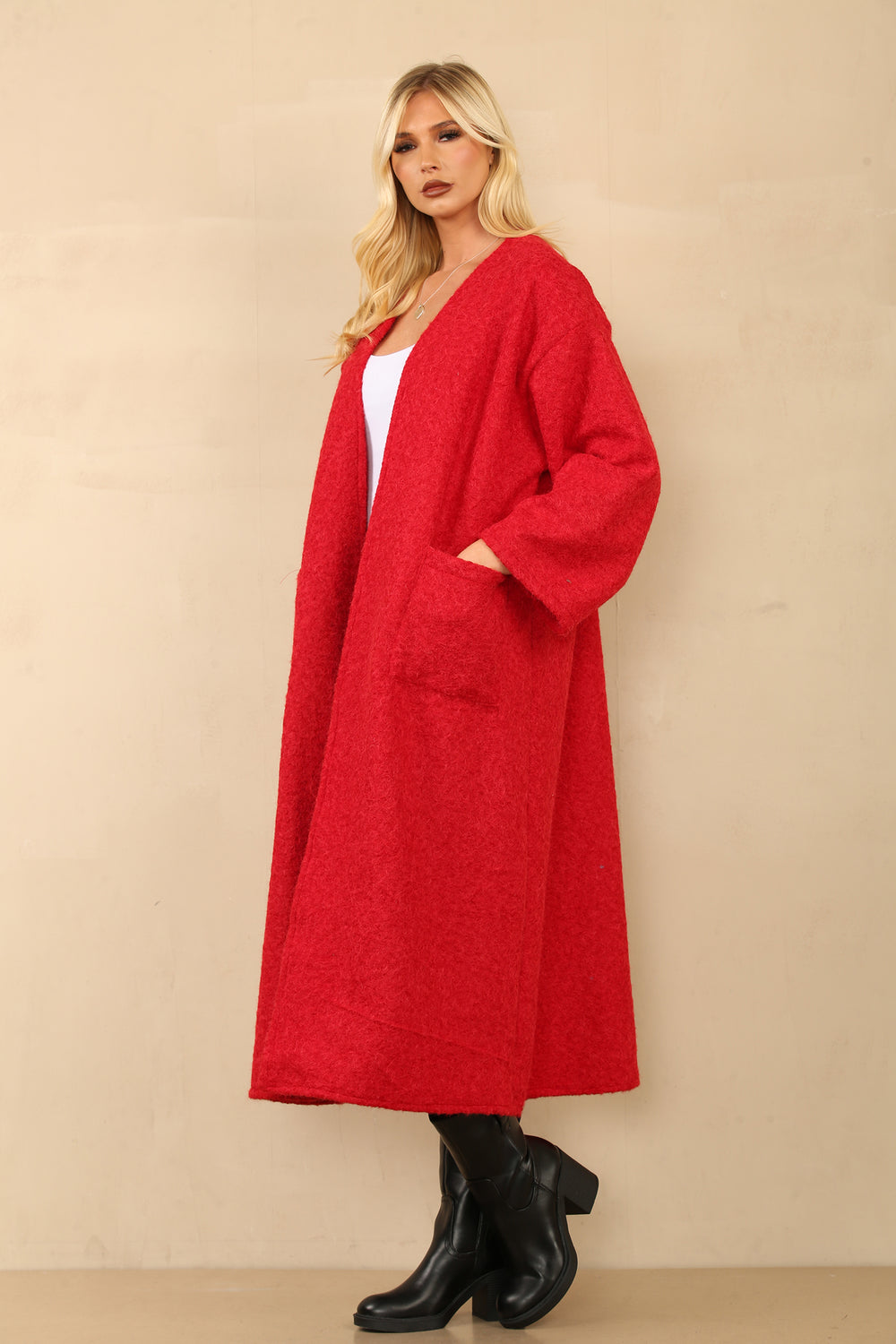 FLORA WOOL POCKET DETAIL LONG COAT (8774156058872)