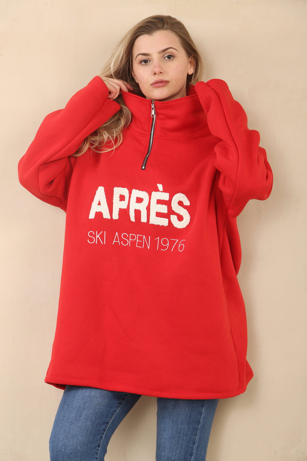 APRES SLOGAN ZIP SWEAT (15075557015936)