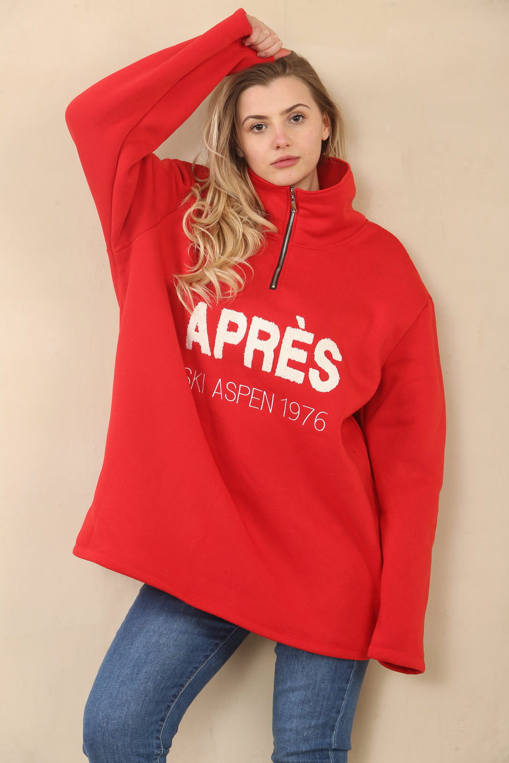 APRES SLOGAN ZIP SWEAT (15075557015936)