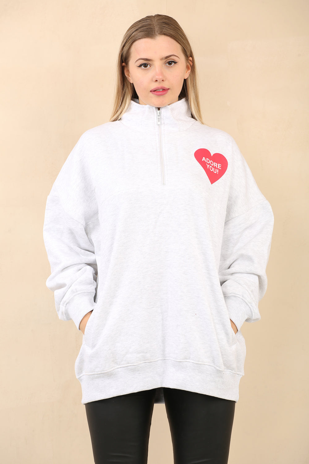 ANDREA SLOGAN ZIP SWEAT (14962126782848)