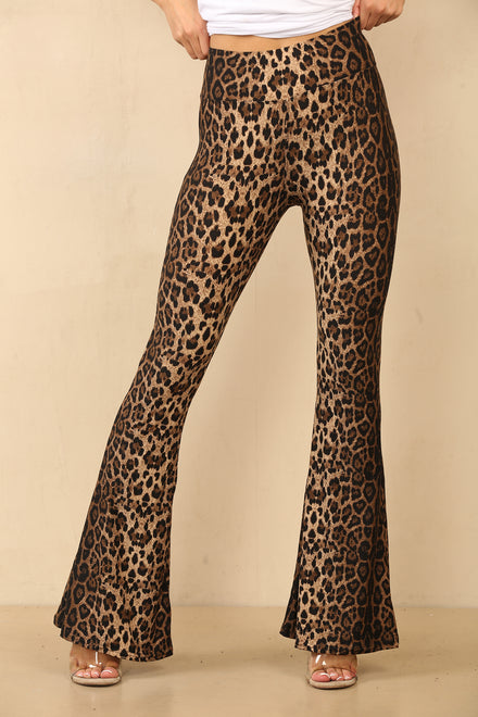 LEOPARD FLARE LEGGINGS (14672256565632) (14959761916288) (14994555994496)