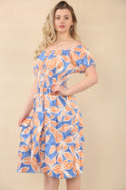 LEAF PRINT BUTTON DETAIL DRESS(MIXED COLOUR PACK) (15075572810112)