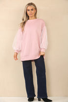 OVERSIZED LACE SLEEVE TOP (14994028593536)