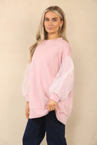 OVERSIZED LACE SLEEVE TOP (14994028593536)