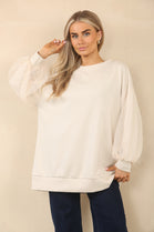 OVERSIZED LACE SLEEVE TOP (14994028888448)