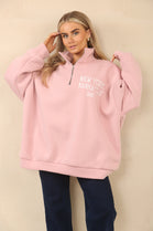 SLOGAN ZIP OVERSIZED SWEAT (14994034098560)