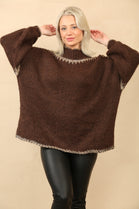 CONTRAST  OVERSIZED KNIT JUMPER (14956912378240)