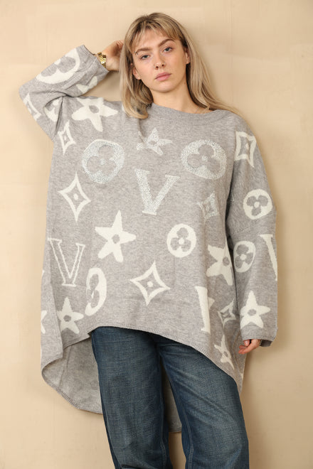 ATLAS LOGO EMBELLISHED HIGH LOW JUMPER (14779362476416) (15057673617792)