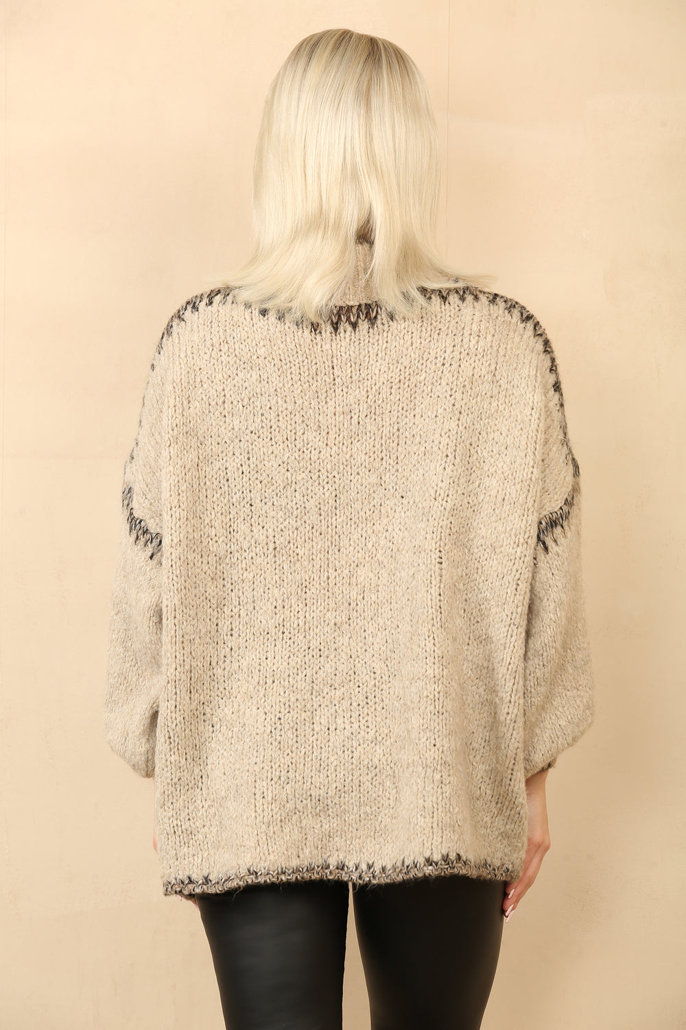 CONTRAST  OVERSIZED KNIT JUMPER (14956913197440) (14988619350400)