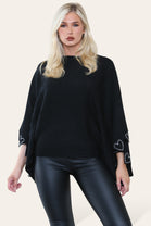 HEART CRYSTAL SLEEVE JUMPER (8649043411192)