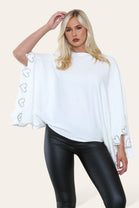 HEART CRYSTAL SLEEVE JUMPER (8649040298232)