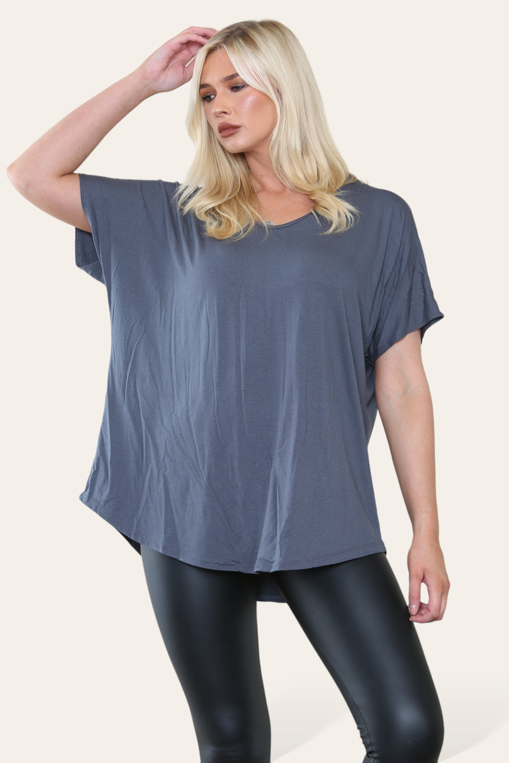 CAP SLEEVE OVERSIZED TOP (8639266095352)