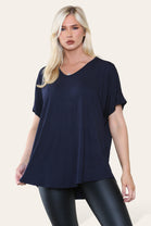 CAP SLEEVE OVERSIZED TOP (8639267209464)