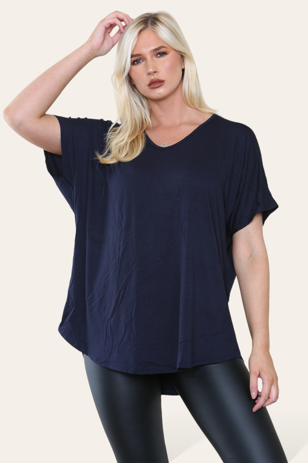 CAP SLEEVE OVERSIZED TOP (8639267209464)