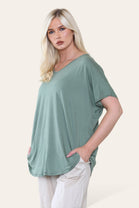 CAP SLEEVE OVERSIZED TOP (8639268978936)