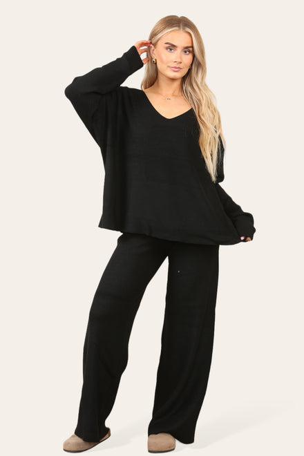 PLAIN V-NECK LOUNGEWEAR (8731278967032)