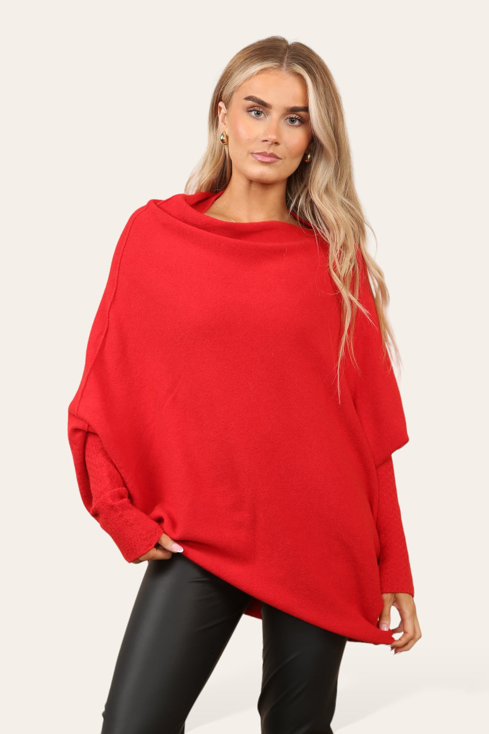 BELLA PATTERN SLEEVE OVERSIZED JUMPER (8724249444600) (14861874987392) (14957310542208)