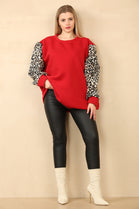 ABBY LEOPARD SLEEVE SWEAT (14956918866304)