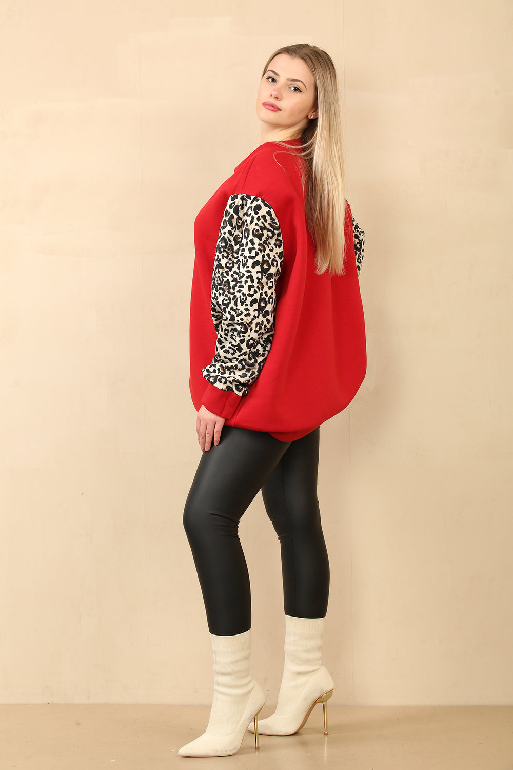 ABBY LEOPARD SLEEVE SWEAT (14956918866304)