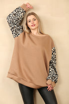 ABBY LEOPARD SLEEVE SWEAT (14956919980416) (14961412374912)