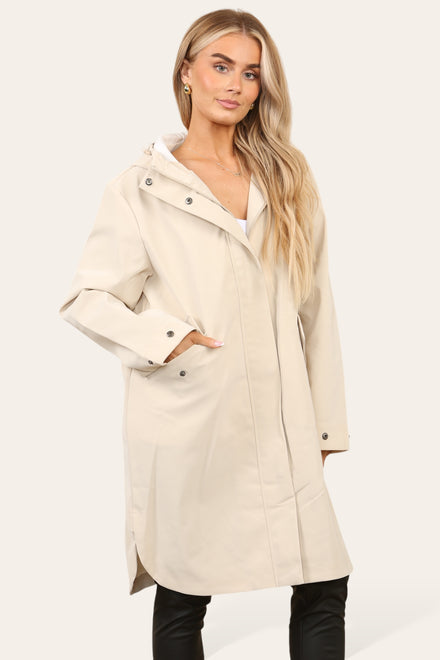 OVERSIZED POCKET DETAIL RAIN COAT (8725782954232) (8750120501496)