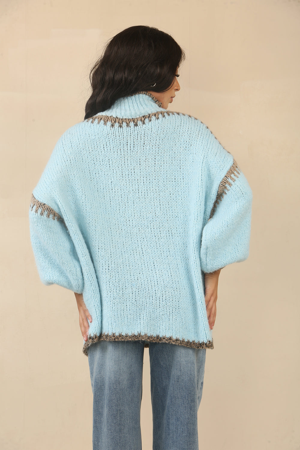 Contrast Oversized Knit Jumper – Nn Fashion