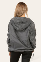 RUCHED SLEEVE RAIN COAT (8724269793528)