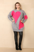 3D HEART  OVERSIZED JUMPER (14958431568256)