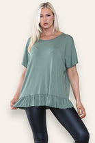 BASIC FRILL OVERSIZED TOP (8649073656056)