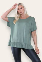 BASIC FRILL OVERSIZED TOP (8649073656056)