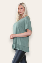 BASIC FRILL OVERSIZED TOP (8649073656056)