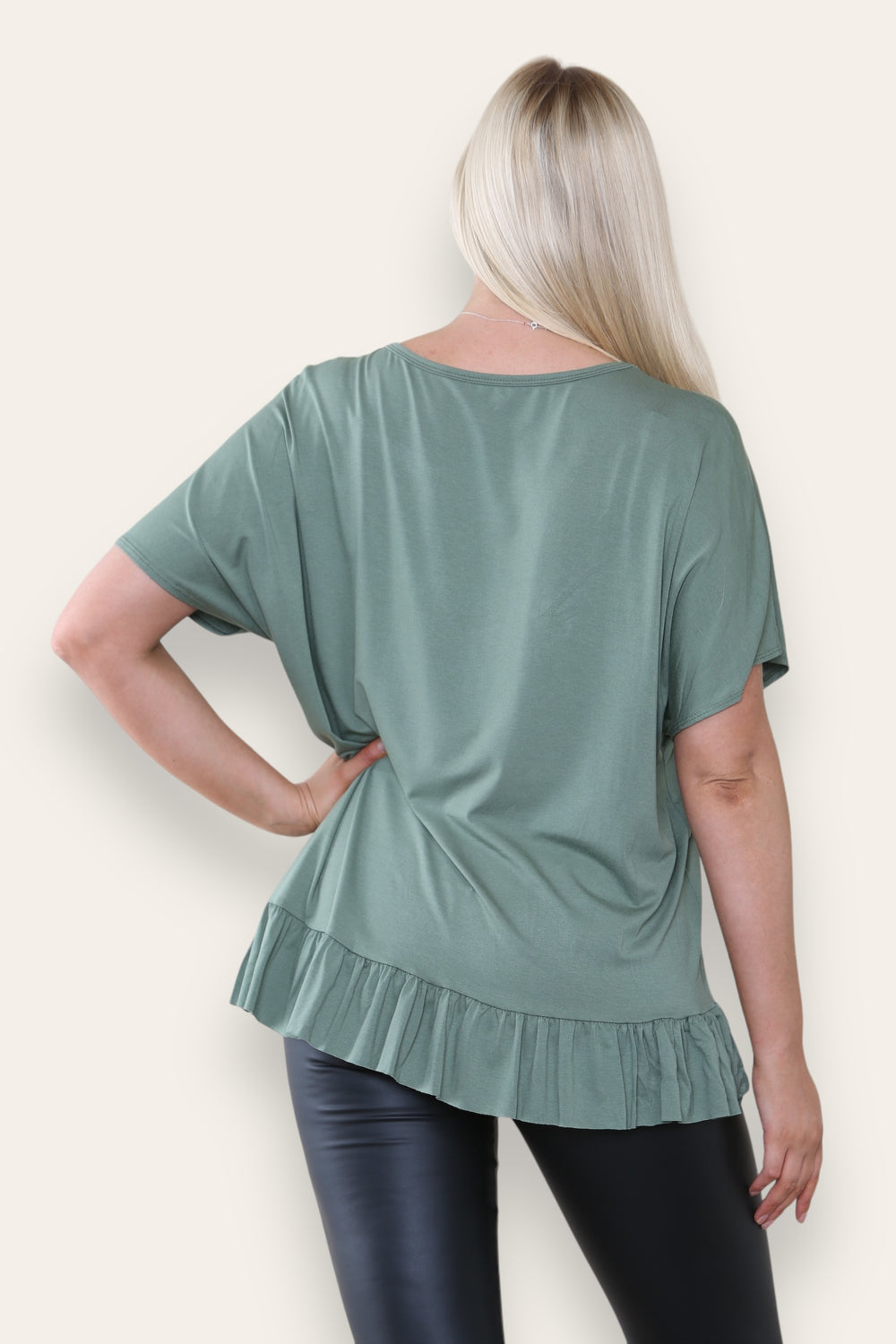 BASIC FRILL OVERSIZED TOP (8649073656056)