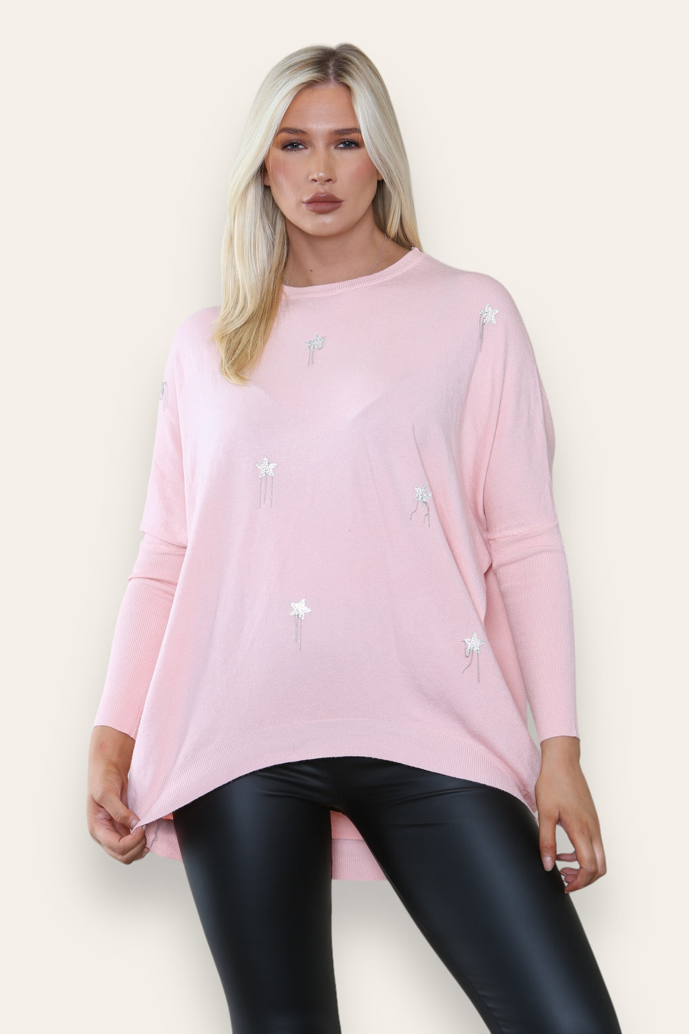 MULTI STAR EMBELLISHED JUMPER (8649076998392)