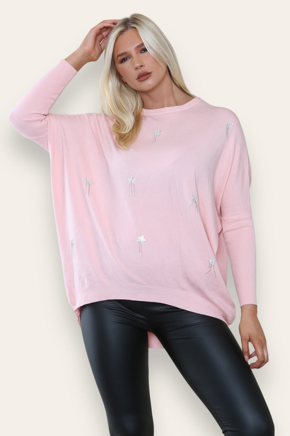 MULTI STAR EMBELLISHED JUMPER (8649076998392)