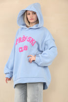 OVERSIZED SLOGAN SWEAT HOODIE (15060718027136)