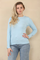 CREW NECK BUTTON DETAIL JUMPER (15060726743424)