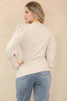 PUFF SLEEVE PATTERN JUMPER (15060794311040)