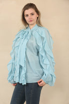 DETAIL FRILL BOW SHIRT (15060786643328)