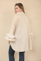 LACE RARA SLEEVE HIGH LOW SHIRT (15058942001536)