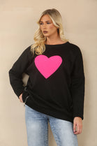 HEART ZIP DETAIL SWEAT SHIRT (15062169485696)