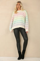 MULTI COLOUR CHUNKY KNIT JUMPER (15062948708736)